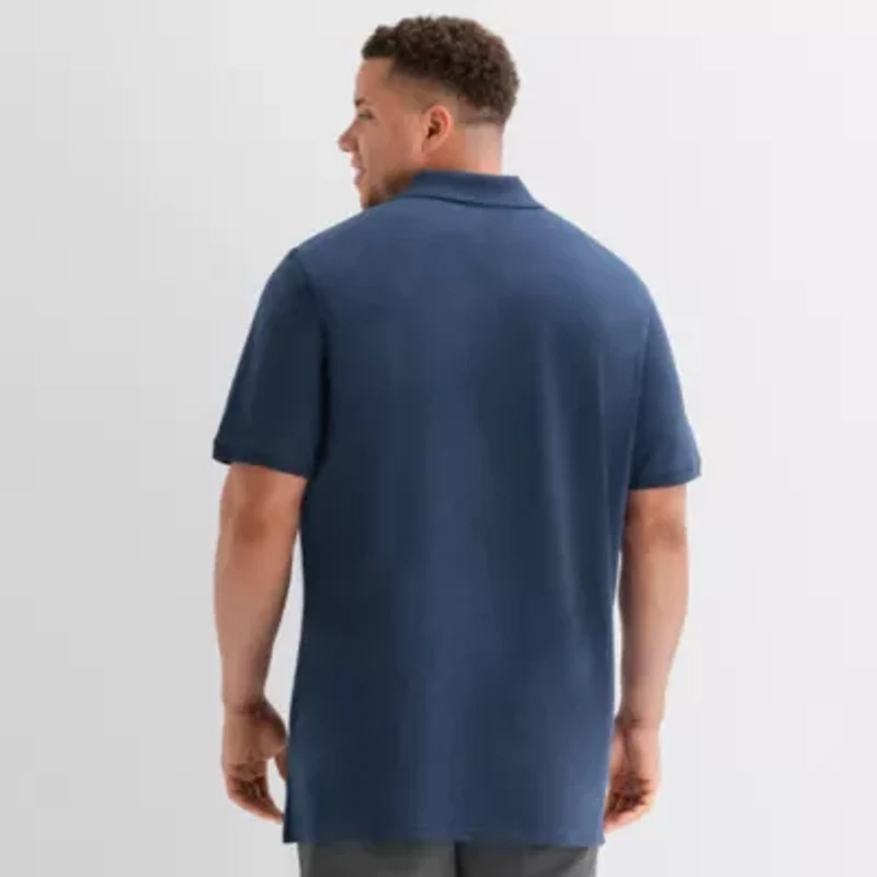 St. John's Bay Premium Stretch Big and Tall Mens Classic Fit Short Sleeve Polo Shirt