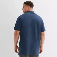 St. John's Bay Premium Stretch Big and Tall Mens Classic Fit Short Sleeve Polo Shirt