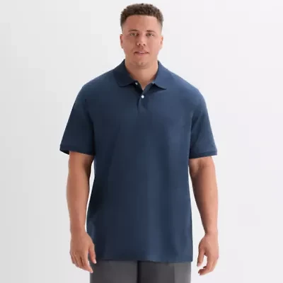 St. John's Bay Premium Stretch Big and Tall Mens Classic Fit Short Sleeve