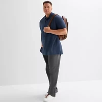 St. John's Bay Premium Stretch Big and Tall Mens Classic Fit Short Sleeve Polo Shirt