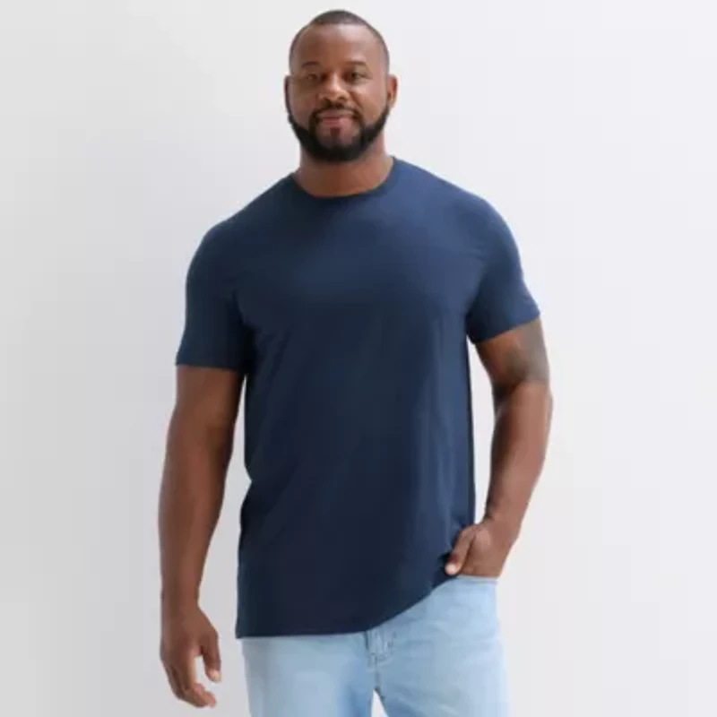 St. John's Bay Super Soft Mens Crew Neck Short Sleeve Big and Tall T-Shirt
