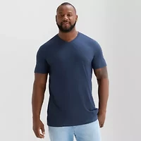 St. John's Bay Super Soft Mens V Neck Short Sleeve Quick Dry Big and Tall T-Shirt