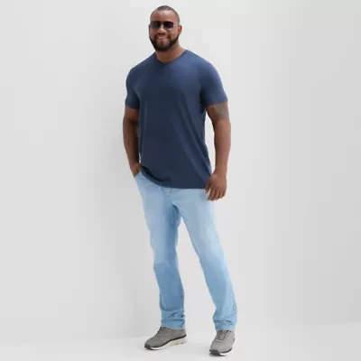St. John's Bay Super Soft Mens V Neck Short Sleeve Quick Dry Big and Tall T-Shirt