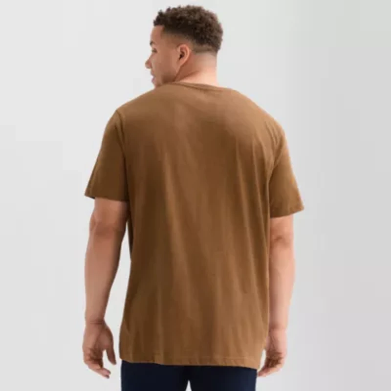 St. John's Bay Super Soft Mens V Neck Short Sleeve Quick Dry Big and Tall T-Shirt