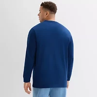 St. John's Bay Sueded Mens Crew Neck Long Sleeve Big and Tall T-Shirt