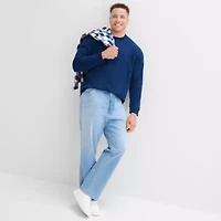 St. John's Bay Sueded Mens Crew Neck Long Sleeve Big and Tall T-Shirt