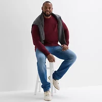 St. John's Bay Sueded Mens Crew Neck Long Sleeve Big and Tall T-Shirt