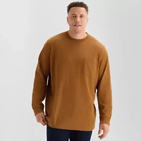 St. John's Bay Sueded Mens Crew Neck Long Sleeve Big and Tall T-Shirt