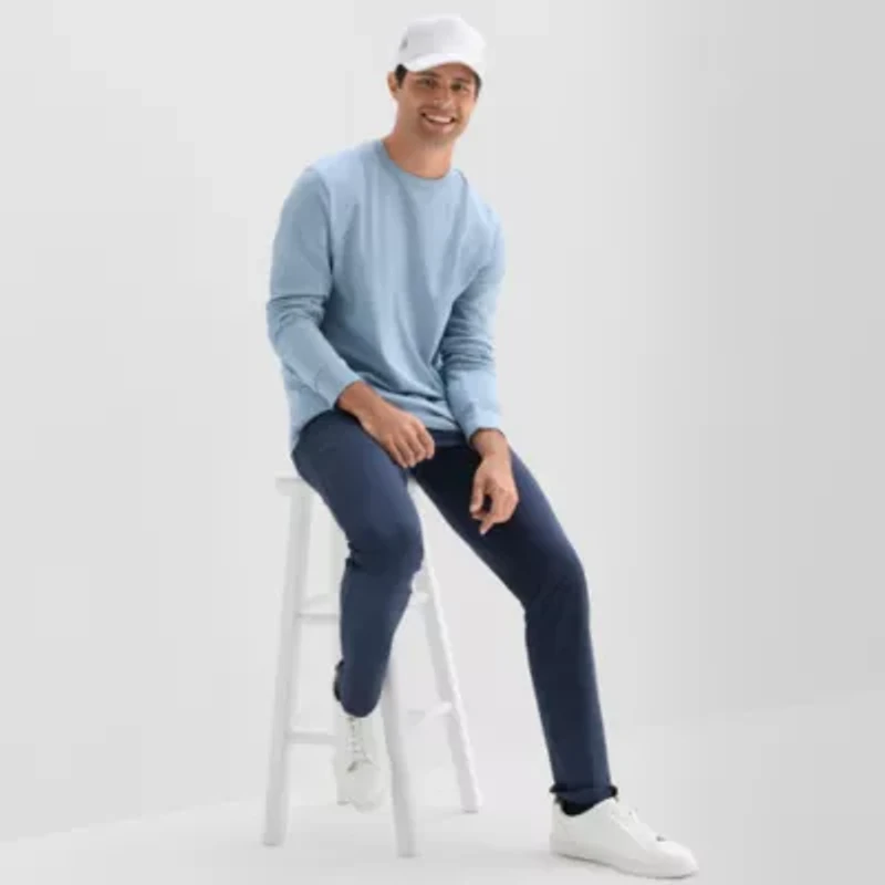 Stylus Mens Crew Neck Long Sleeve T-Shirt