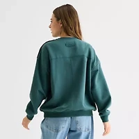 Arizona Womens Easy-on + Easy-off Crew Neck Long Sleeve Adaptive Juniors Sweatshirt