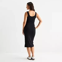 Forever 21 Womens Sleeveless Midi Juniors Fit + Flare Dress