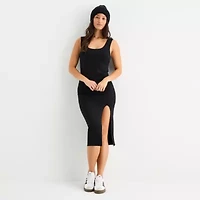 Forever 21 Womens Sleeveless Midi Juniors Fit + Flare Dress