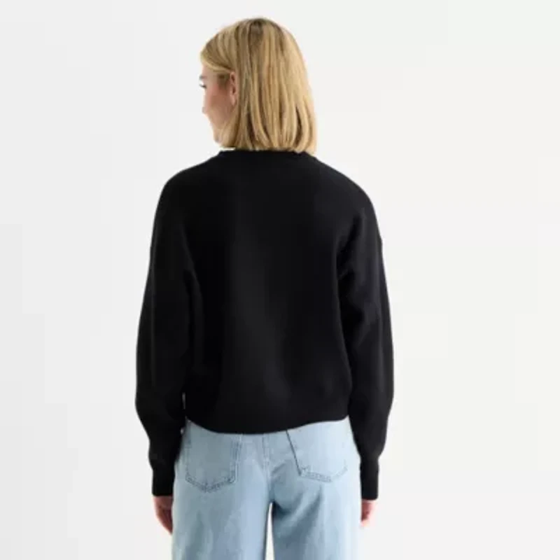 Forever 21 Juniors Womens Crew Neck Long Sleeve Pullover Sweater
