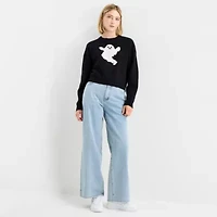 Forever 21 Juniors Womens Crew Neck Long Sleeve Pullover Sweater