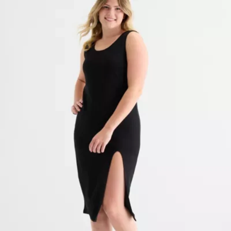 Forever 21 Womens Sleeveless Midi Casual Juniors Bodycon Dress