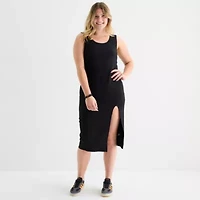 Forever 21 Womens Sleeveless Midi Casual Juniors Bodycon Dress
