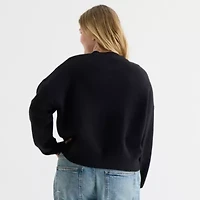 Forever 21 Juniors Plus Womens Crew Neck Long Sleeve Pullover Sweater