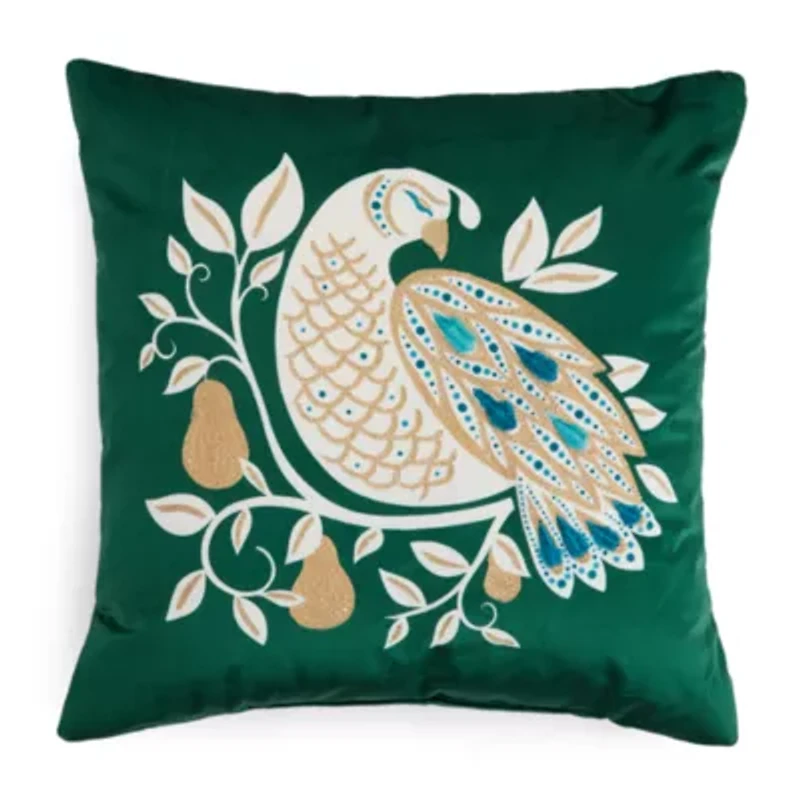North Pole Trading Co. Partridge Square Throw Pillow