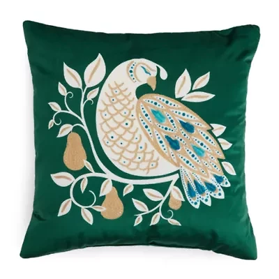 North Pole Trading Co. Partridge Square Throw Pillow