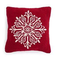 North Pole Trading Co. Snowflake Square Throw Pillow