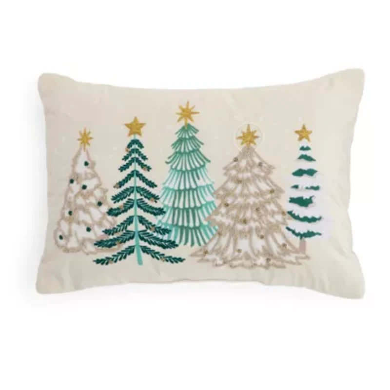 North Pole Trading Co. Trees Rectangular Throw Pillow