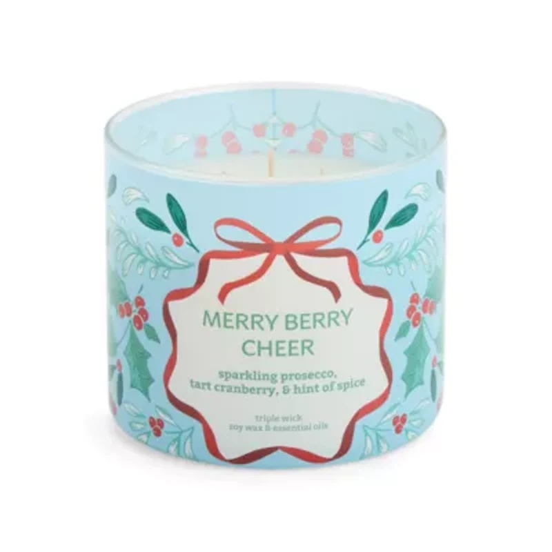 Distant Lands Merry Berry Cheer 3-Wick Scented Jar Candle