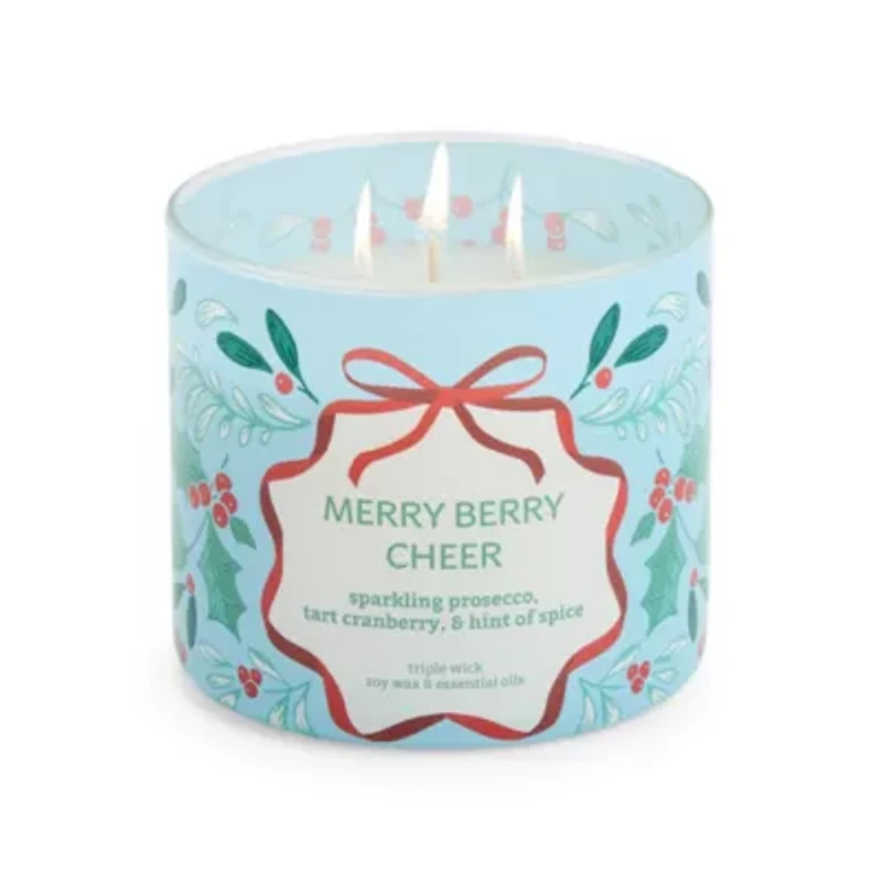 Distant Lands Merry Berry Cheer 3-Wick Scented Jar Candle