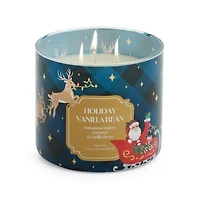 Distant Lands Holiday Vanilla Bean 3-Wick Scented Jar Candle