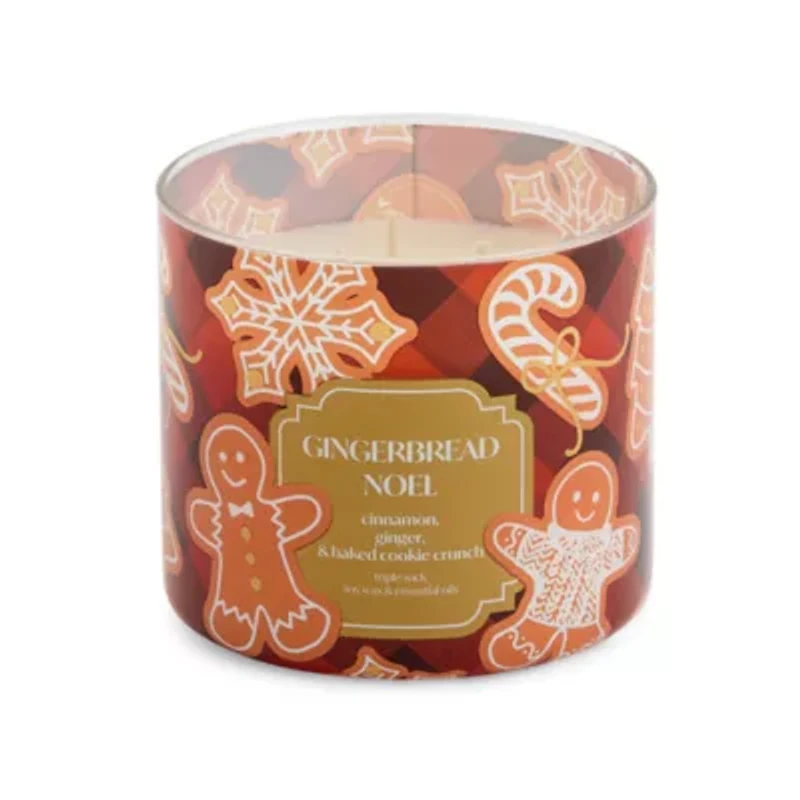 Distant Lands Gingerbread Noel 3-Wick Scented Jar Candle