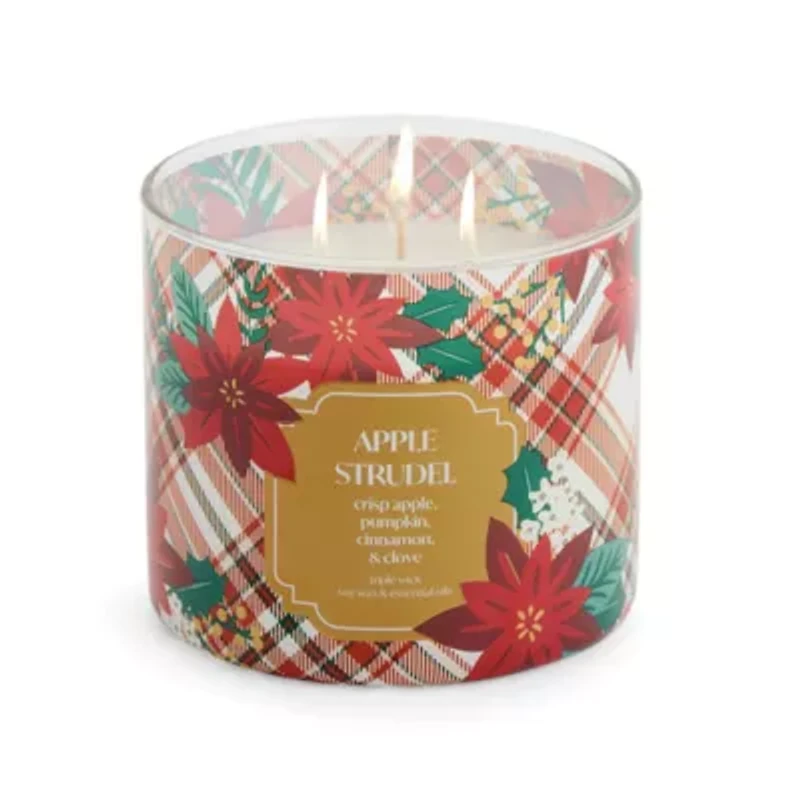 Distant Lands Apple Strudel 3-Wick Scented Jar Candle