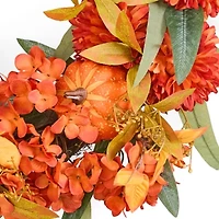 Linden Street Orange Hydrangea Wreath