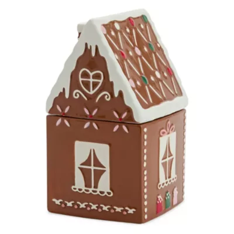 North Pole Trading Co. Gingerbread Stoneware Cookie Jar