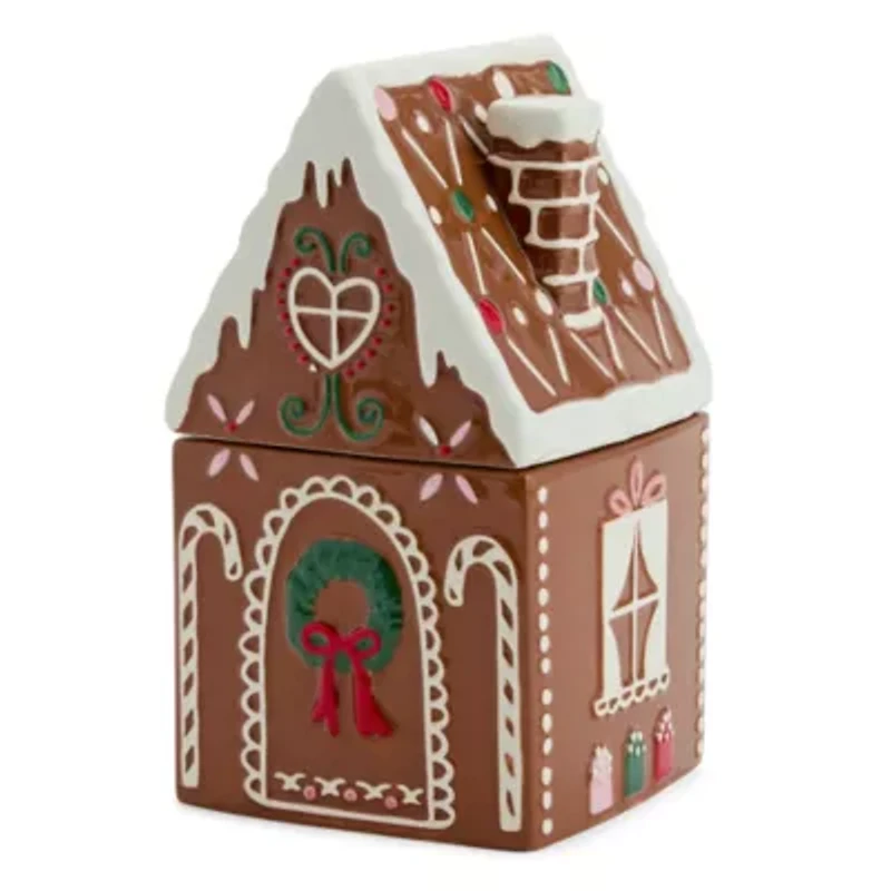 North Pole Trading Co. Gingerbread Stoneware Cookie Jar