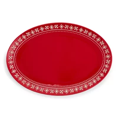 North Pole Trading Co. Noel Stoneware Oval Serving Platter