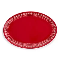 North Pole Trading Co. Noel Stoneware Oval Serving Platter