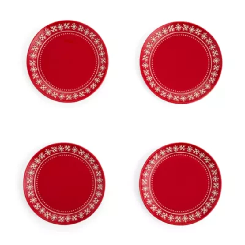 North Pole Trading Co. Noel 4-pc. Stoneware Salad Plate