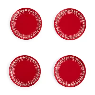 North Pole Trading Co. Noel 4-pc. Stoneware Salad Plate