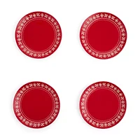 North Pole Trading Co. Noel 4-pc. Stoneware Salad Plate