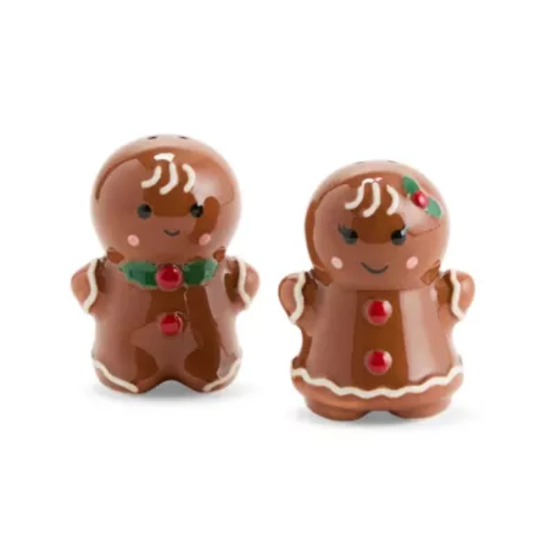 North Pole Trading Co. Gingerbread Stoneware Salt & Pepper Shaker
