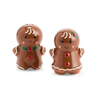 North Pole Trading Co. Gingerbread Stoneware Salt & Pepper Shaker