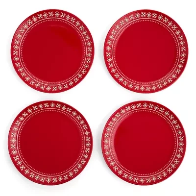 North Pole Trading Co. Noel 4-pc. Stoneware Dinner Plate