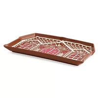 North Pole Trading Co. Gingerbread Stoneware Serving Tray