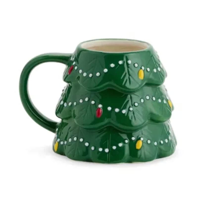 North Pole Trading Co. Christmas Tree Pug Holiday Coffee Mug