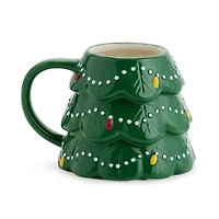 North Pole Trading Co. Christmas Tree Pug Holiday Coffee Mug