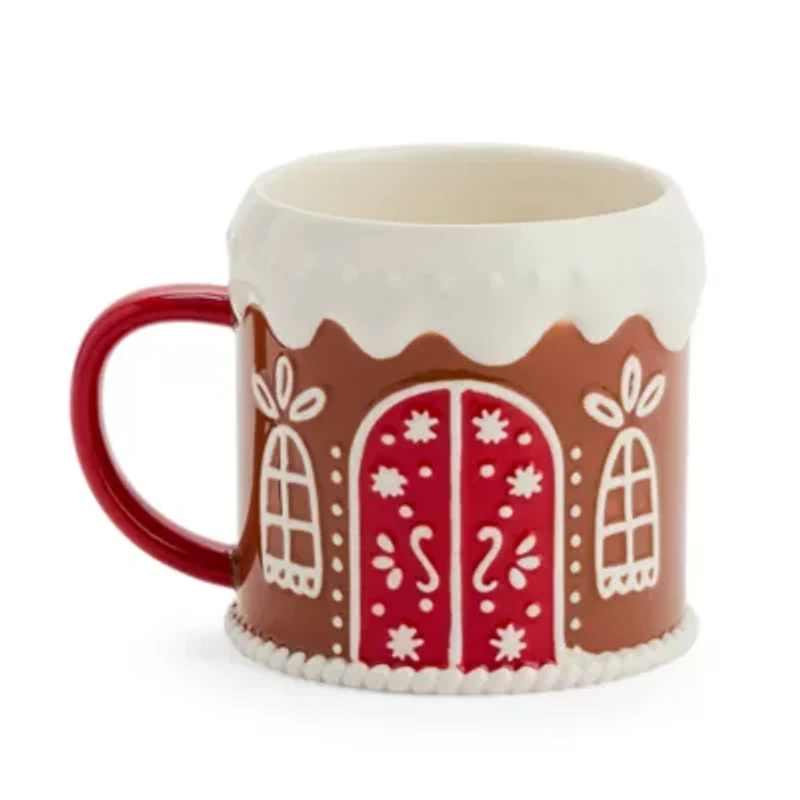 North Pole Trading Co. Gingerbread House Holiday Coffee Mug