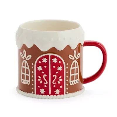 North Pole Trading Co. Gingerbread House Holiday Coffee Mug