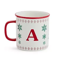 North Pole Trading Co. Ski Lodge Monogram Holiday Coffee Mug
