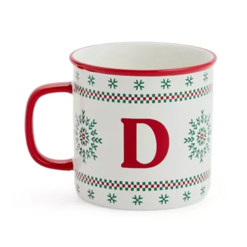 North Pole Trading Co. Ski Lodge Monogram Holiday Coffee Mug