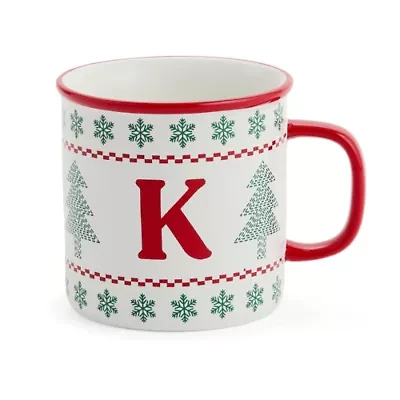North Pole Trading Co. Ski Lodge Monogram Holiday Coffee Mug