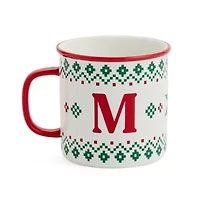 North Pole Trading Co. Ski Lodge Monogram Holiday Coffee Mug